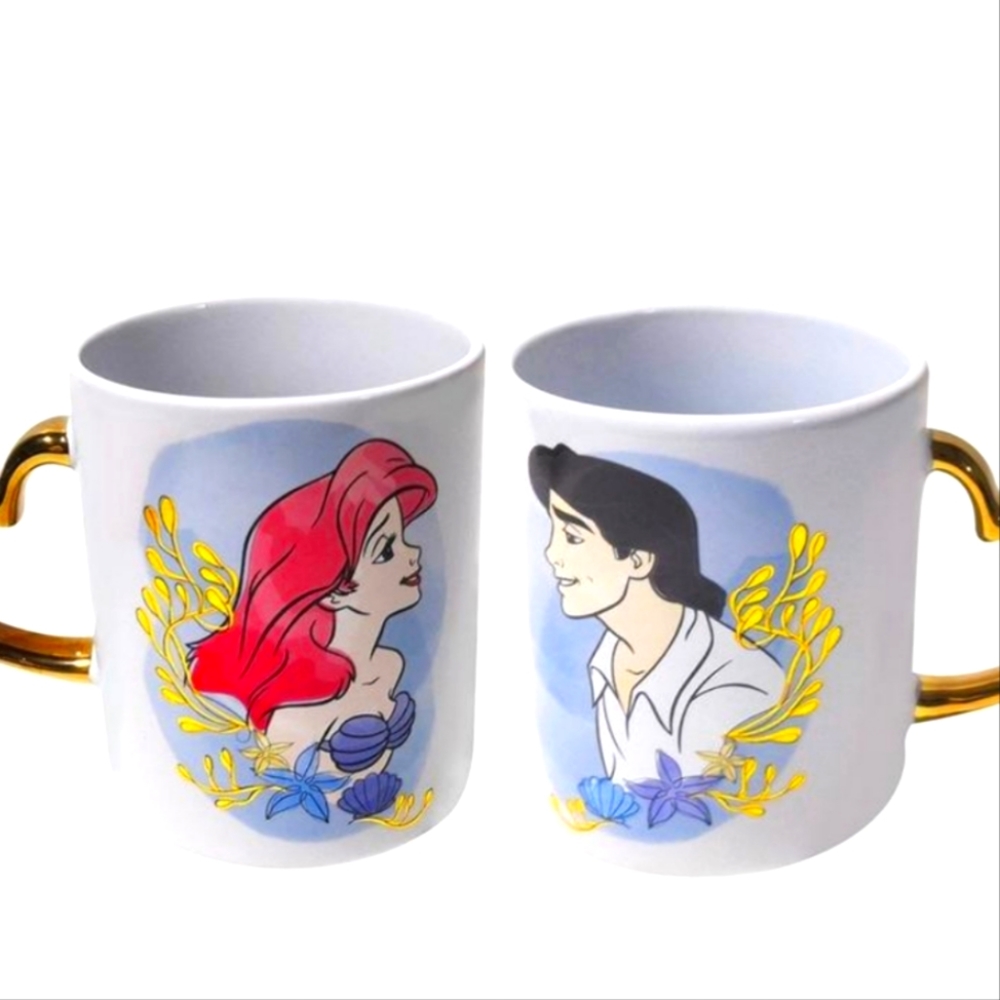 Little Mermaid Set of 2 Ceramic Cups